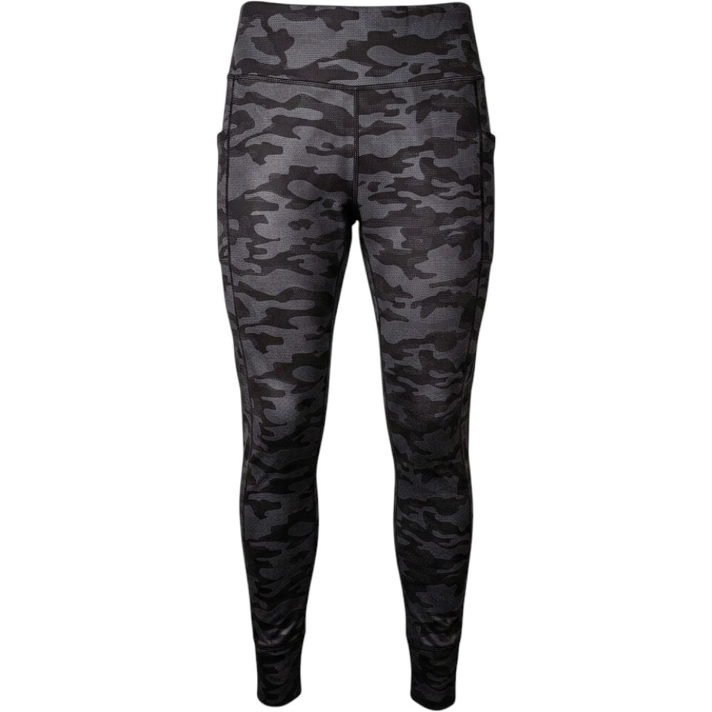 Reebok Womens Camo Print Blk Grey Athletic Jogger Pants Leggings Size L EUC